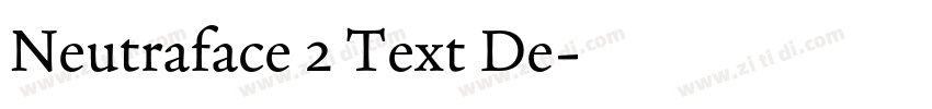 Neutraface 2 Text De字体转换